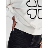 DStreet Sweter damski z nadrukiem CLOVER biały | Shoptok.si