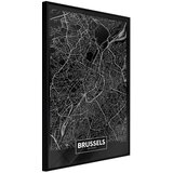  Poster - City Map: Brussels (Dark) 40x60 Cijene