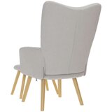  Stolica za opuštanje s tabureom za noge Cloud Grey tkanina | shoptok.hr