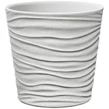Soendgen Keramik Okrugla tegla za biljke (Vanjska dimenzija (ø x V): 10 x 8 cm, Bijele boje, Keramika, Mat)