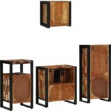 vidaXL Set namještaja za kupaonicu 4 pcs Čvrsto reciklirano drvo | shoptok.hr