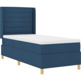  Krevet s podnicom i madracem &amp LED Plava 100x200 cm Tkanina | shoptok.hr