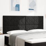  LED uzglavlje - Crno dijamantskih blokova - 200 cm - Baršun | shoptok.hr