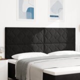  LED vzglavje z LED lučmi Geometrični Črna 200 cm Žamet, (5000043966) | Shoptok.si