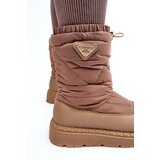 Boto Women's snow boots on thick sole in dark beige Lureta | Shoptok.si