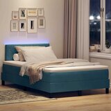  LED Box Spring Krevet Tamno plava 120 x 200 cm Baršun | shoptok.hr