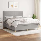  Krevet box spring s madracem svjetlosiva 160x200 cm tkanina Cijene