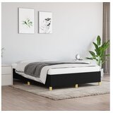  Posteljni okvir črn 140x190 cm blago | Shoptok.si