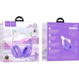 hoco. Brezžične slušalke z mikrofonom, Bluetooth - W42 Cat Ears, Cherry Blossom | Shoptok.si