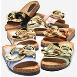 Resti Ladies' brown slippers with decoration at Fixci- Footwear | Shoptok.si