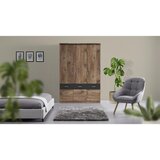 Lesnina-XXXL omara za oblačila brando 3, hrast, temno siva, š. 136 cm | Shoptok.si