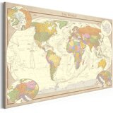  Slika - Cream World Map 120x80 Cijene