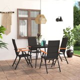 vidaXL 5-dijelni vrtni blagovaonski set crno-smeđi | shoptok.hr