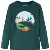  Dječja majica dugih rukava tamnozelena 92 | shoptok.hr