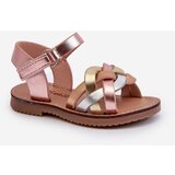Boto Children's Sandals with Velcro Fastening and Interwoven Straps in Multicolor Dianttha | Shoptok.si