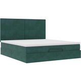  Otomanski posteljni okvir z vzmetnicami zelen 180x200cm žamet, (21653290) | Shoptok.si