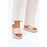 Boto Women's Foam Slippers On Platform Beige Vanesha | shoptok.hr