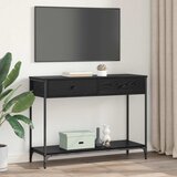  Konzolna stolica s ladicama Crni hrast 100 x 34,5 x 75 cm | shoptok.hr