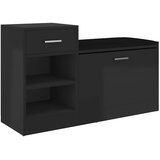  Klupa za cipele visoki sjaj crna 94,5 x 31 x 57 cm drvena | shoptok.hr