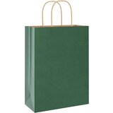  Papirnate vrećice 250 kom s ručkama zelene 26x12x35 cm | shoptok.hr