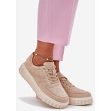 EVENTO Suede Platform Sneakers Beige Rilwena | Shoptok.si