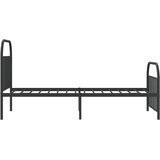  Metalni okvir kreveta uzglavlje i podnožje crni 107x203 cm | shoptok.hr