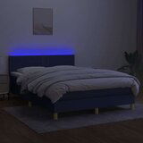 Box spring s madracem LED plavi 140x200 cm od tkanine | shoptok.hr