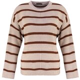 Trendyol Curve Stone Striped Relax Pattern Off Shoulder Knitwear Sweater | Eponuda.ba