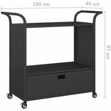 Barska kolica s ladicom crna 100 x 45 x 97 cm od poliratana | Eponuda.com