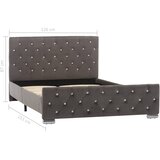  Okvir za krevet od tkanine sivi 120 x 200 cm | Eponuda.com