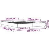  Okvir za krevet bijeli 135x190 cm konstruirano drvo | shoptok.hr