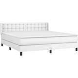  Box spring postelja z vzmetnico bela 180x200 cm umetno usnje, (20790182) | Shoptok.si
