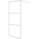 Pregrada za tuš bijela 90 x 195 cm s prozirnim staklom ESG | shoptok.hr