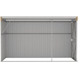  Zidna vrtna kućica smeđa 118x288x178 cm pocinčani čelik | shoptok.hr