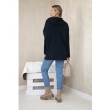 Kesi Tunic with zipper on hood Oversize dark blue | shoptok.hr
