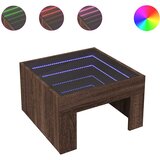  Stolić s beskonačnim LED svjetlima boja hrasta 50x50x30 cm | shoptok.hr
