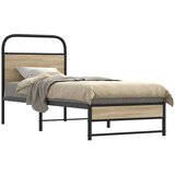 vidaXL Okvir kreveta bez madraca dimljena boja hrasta 80x200 cm drveni | shoptok.hr