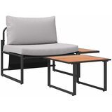  Sjedeća garnitura za vrt 2 pcs Svjetlosiva Čelik | Eponuda.com