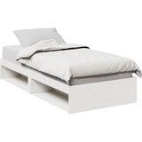 vidaXL Izvlečna postelja brez vzmetnice bela 90x190 cm trdna borovina | Shoptok.si