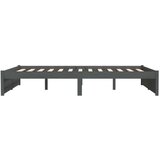  Posteljni okvir siv iz trdnega lesa 135x190 cm 4FT6, (20647372) | Shoptok.si