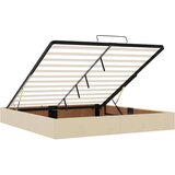 vidaXL Otomanski posteljni okvir brez vzmetnice krem 180x200 cm blago | Shoptok.si