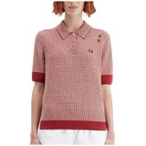 Fred Perry GINGHAM KNITTED SHIRT Crvena | shoptok.hr