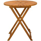  Preklopni vrtni stol Prirodna Ø70 x 75 cm Čvrsto drvo akacije | shoptok.hr