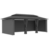  Sjenica sa zastorima 600 x 298 x 270 cm antracit Slike