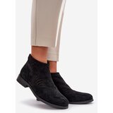 S. BARSKI Womens Flat Heeled Cutout Boots Black S.Barski | Shoptok.si