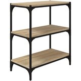 Maison Chic Knjižna omara - Knjižni regal sonoma hrast 60x33x70,5 cm inž. les in jeklo, (21724882) Cene