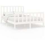 The Living Store Posteljni okvir bel iz trdne borovine 160x200 cm - Posteljni Okvir, (21527412) | Shoptok.si