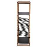 YES EVERYDAY Črna/v naravni barvi kovinska vinska omara število steklenic 20, 50x122x35 cm Isaac – | Shoptok.si