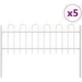  Vrtna Ograda 5 pcs Bijelo 8,5 x 0,6 m Čelik s prahom | shoptok.hr