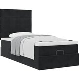  Otomanski okvir kreveta s madracima crni 90x200cm baršunasti | shoptok.hr